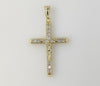 Plated Blinged Cross Pendant