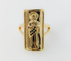 Plated Adjustable Saint Jude Ring