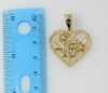 Plated Heart "My 15" Quince 3mm Figaro Chain Necklace