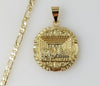 Plated The Last Supper 4mm Figaro Chain Necklace