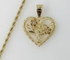Plated Heart Saint Jude 3mm Rope/Braided Chain Necklace