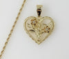 Plated Heart Saint Jude 2mm Rope/Braided Chain Necklace
