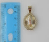 Plated Tri-Color Virgin Mary 4mm Star Chain Necklace