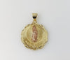 Plated Multicolor Virgin Mary Pendant