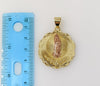 Plated Multicolor Virgin Mary 3mm Figaro Chain Necklace