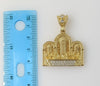 Plated The Last Supper 4mm 14K Diamond Cut Figaro Chain Necklace