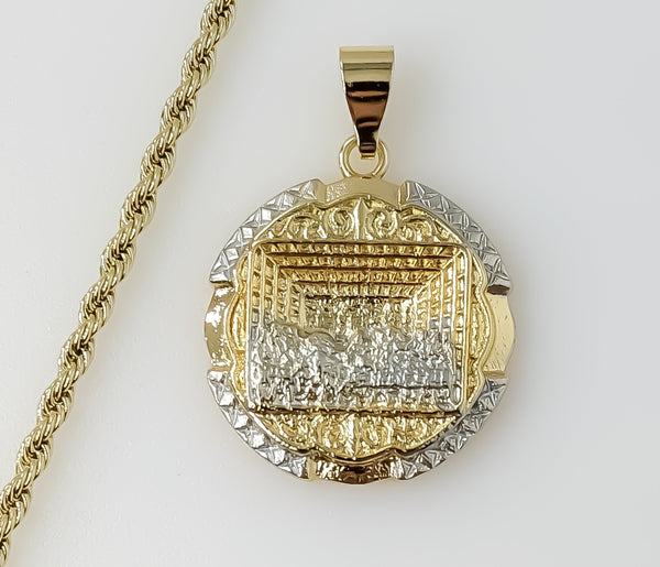 Plated Multicolor The Last Supper 3mm Rope/Braided Chain Necklace