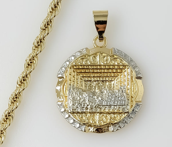 Plated Multicolor The Last Supper 4mm Rope/Braided Chain Necklace