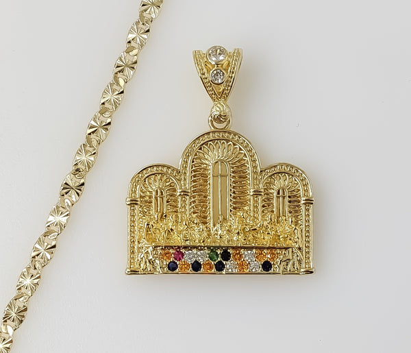 Plated The Last Supper 4mm Star Chain Necklace