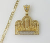 Plated The Last Supper 4mm Figaro Chain Necklace