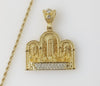 Plated The Last Supper 2mm Rope/Braided Chain Necklace