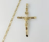 Plated Large Cross 4mm Star Chain Necklace