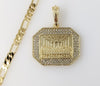 Plated Blinged The Last Supper 5mm Figaro Chain Necklace