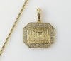 Plated Blinged The Last Supper 3mm Rope/Braided Chain Necklace