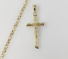 Plated Cross 4mm Star Chain Necklace