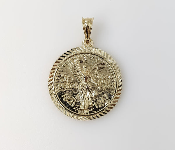 Plated Mexican Centenario Coin 50 Pesos Pendant