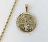 Plated Mexican Centenario 4mm Rope/Braided Chain Necklace