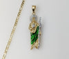 Plated Medium Multicolor Saint Jude 3mm Figaro Chain Necklace