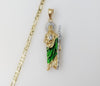 Plated Medium Multicolor Saint Jude 4mm Figaro Chain Necklace