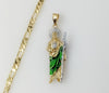 Plated Medium Multicolor Saint Jude 5mm Figaro Chain Necklace
