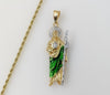 Plated Medium Multicolor Saint Jude 3mm Rope/Braided Chain Necklace