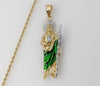 Plated Medium Multicolor Saint Jude 2mm Rope/Braided Chain Necklace