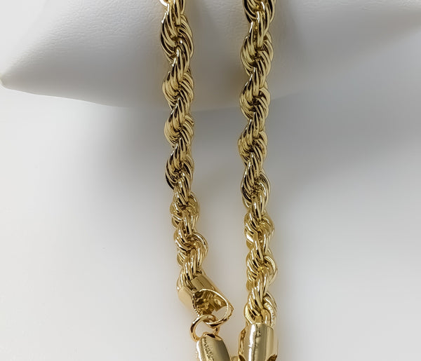 Plated 6mm Rope Braided Chain