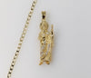 Plated Saint Jude 14K 3mm Cuban Chain Necklace