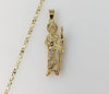 Plated Saint Jude 2.5mm Star Chain Necklace