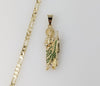 Plated Saint Jude 3mm Figaro Chain Necklace