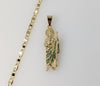 Plated Saint Jude 3mm Flat Mariner Anchor Chain Necklace
