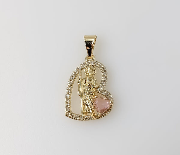 Plated Dainty Saint Jude Thaddaeus Pendant
