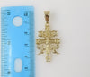 Plated Holy Cross of Caravaca 3mm Figaro Chain Necklace