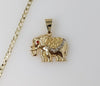 Plated Elephant 14K 3mm Cuban Chain Necklace