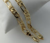 Plated 7mm 14K Diamond Cut Figaro Chain