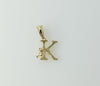 Plated Dainty Letter Initial "K" Pendant