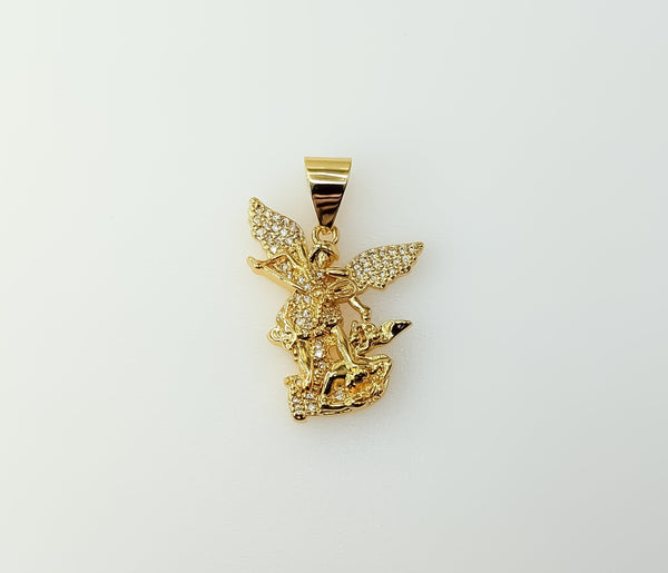 Plated Small Archangel Saint Michael Pendant