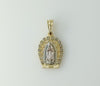 Virgin Mary Tri-Color Pendant Golden Plated Catholic Devotion