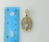 Virgin Mary Tri-Color Pendant Golden Plated Catholic Devotion