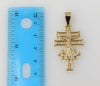 Blessed Holy Cross of Caravaca with Angels Plated Pendant Devotion