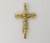 Large Crucifix Jesus Cross Plated Pendant Catholic Gift for Man