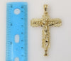 Large Crucifix Jesus Cross Plated Pendant Catholic Gift for Man