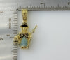 Plated Small Holy Infant of Atocha Pendant Blinged Religious Charm