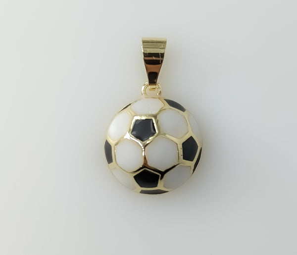 Plated Soccer Ball Pendant Athletic Sports Charm Gift