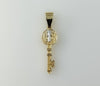 Plated Dainty Multicolor Saint Benedict Key Pendant Saints Patron Charm