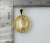 Plated Virgin Mary Medallion Round Pendant Our Lady Catholic Charm