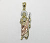 Plated Tri-Color Saint Jude Thaddaeus Pendant