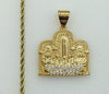 Plated Dainty The Last Supper 2mm Rope/Braided Chain Necklace