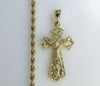 Plated Cross 4mm Rope/Braided Chain Necklace