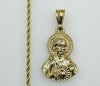 Plated Sacred Heart of Jesus 2mm Rope/Braided Chain Necklace